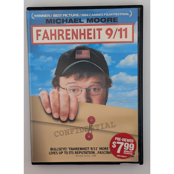 Fahrenheit‎ 9/11 DVD Michael Moore Political Documentary 2004 Widescreen R Rated - Picture 1 of 3